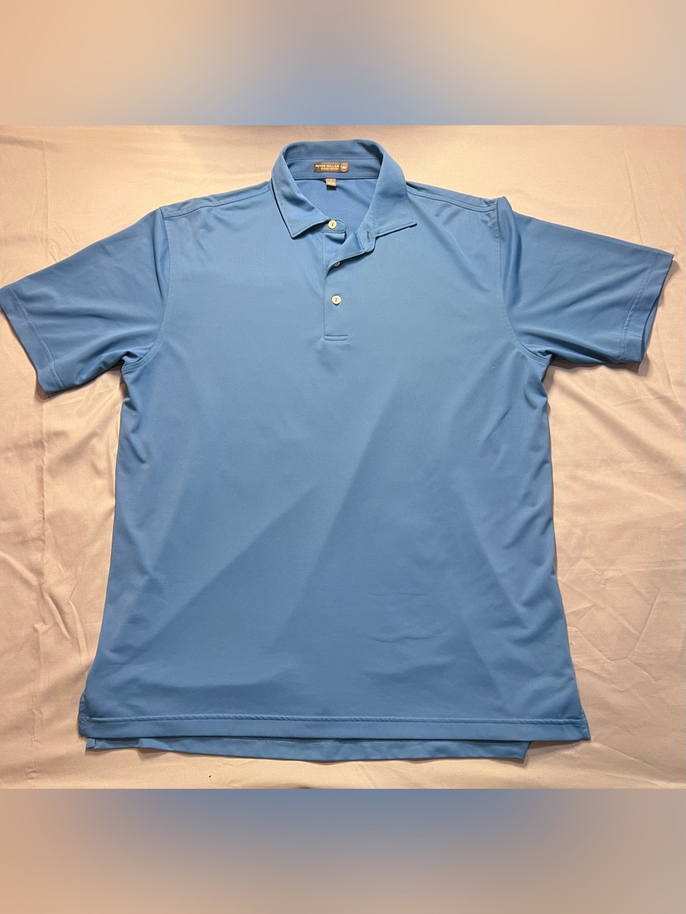Peter Millar Men’s  Blue Performance Polo size large excellent condition #003